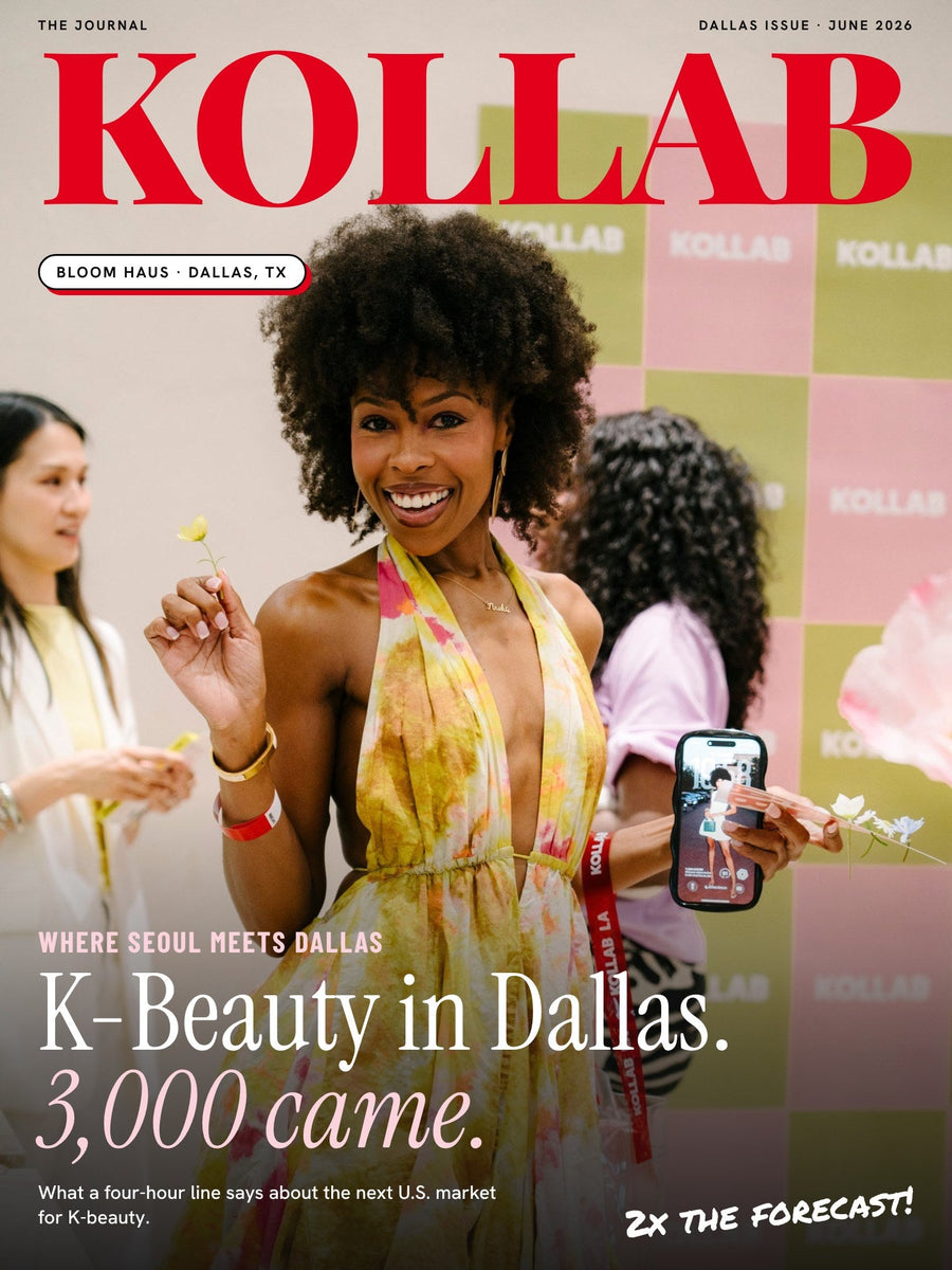 KOLLAB Journal cover: K-Beauty in Dallas, 3,000 came