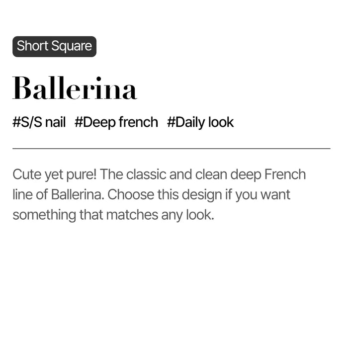 [MUZMAK] Nail Tips in Ballerina (Short Square)