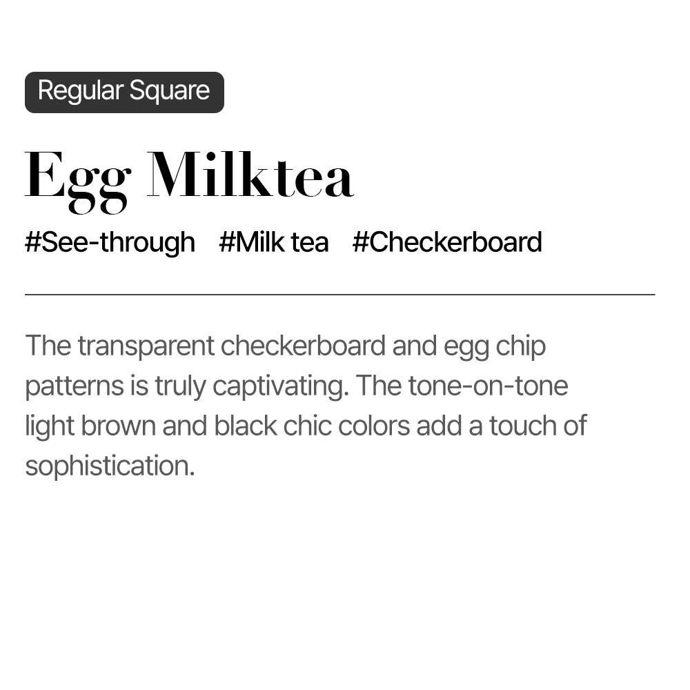 [MUZMAK]Nail Tips in  Egg Milktea (Regular Square)