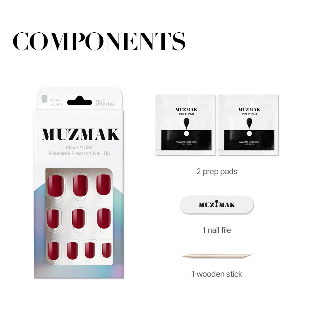 [MUZMAK] Best Red (Short Square)