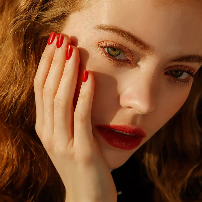 [MUZMAK]Nail Tips in  Best Red (Short Square)