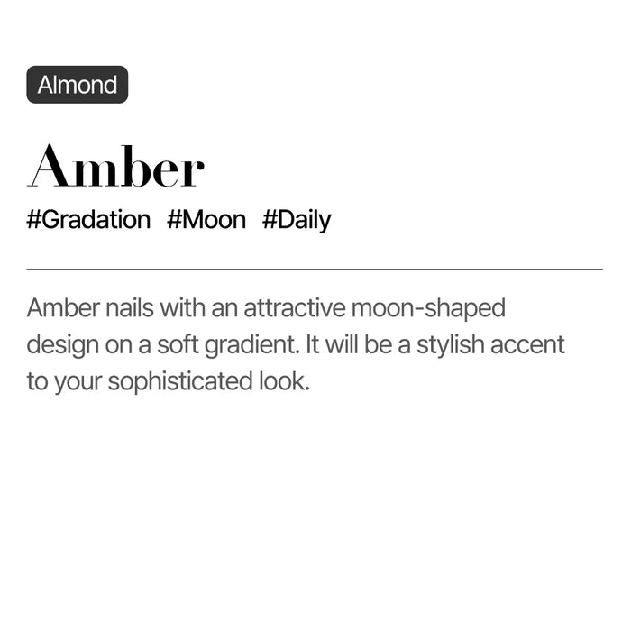 [MUZMAK]Nail Tips in  Amber (Almond)