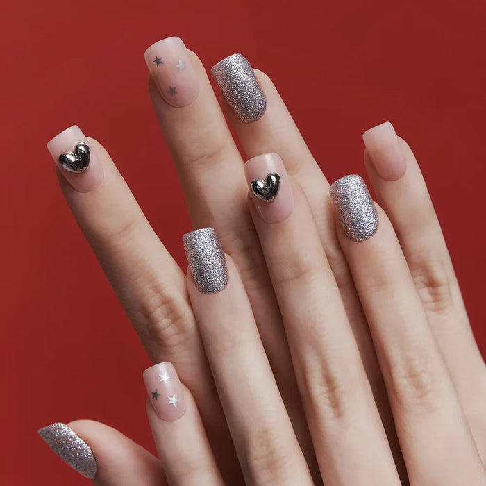 [MUZMAK]Nail Tips in  Pebble (Regular Square)