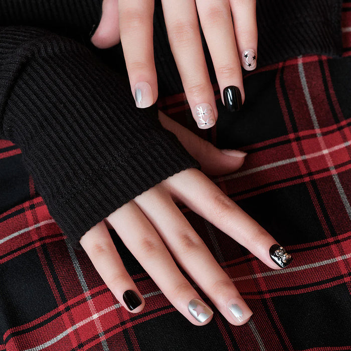 [MUZMAK] Nail Tips in Grunge Bear (Short Square)