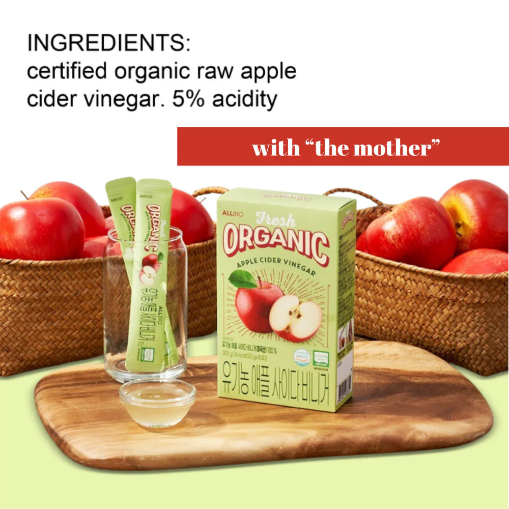 [ALLBIO] Organic Apple Cider Vinegar Sticks 20g x 15ea