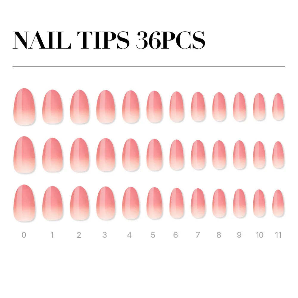 [MUZMAK]Nail Tips in  Berry Ade (Almond)