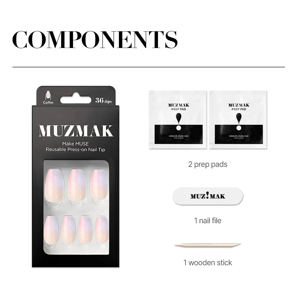 [MUZMAK] Nail Tips in Daydream (Coffin)
