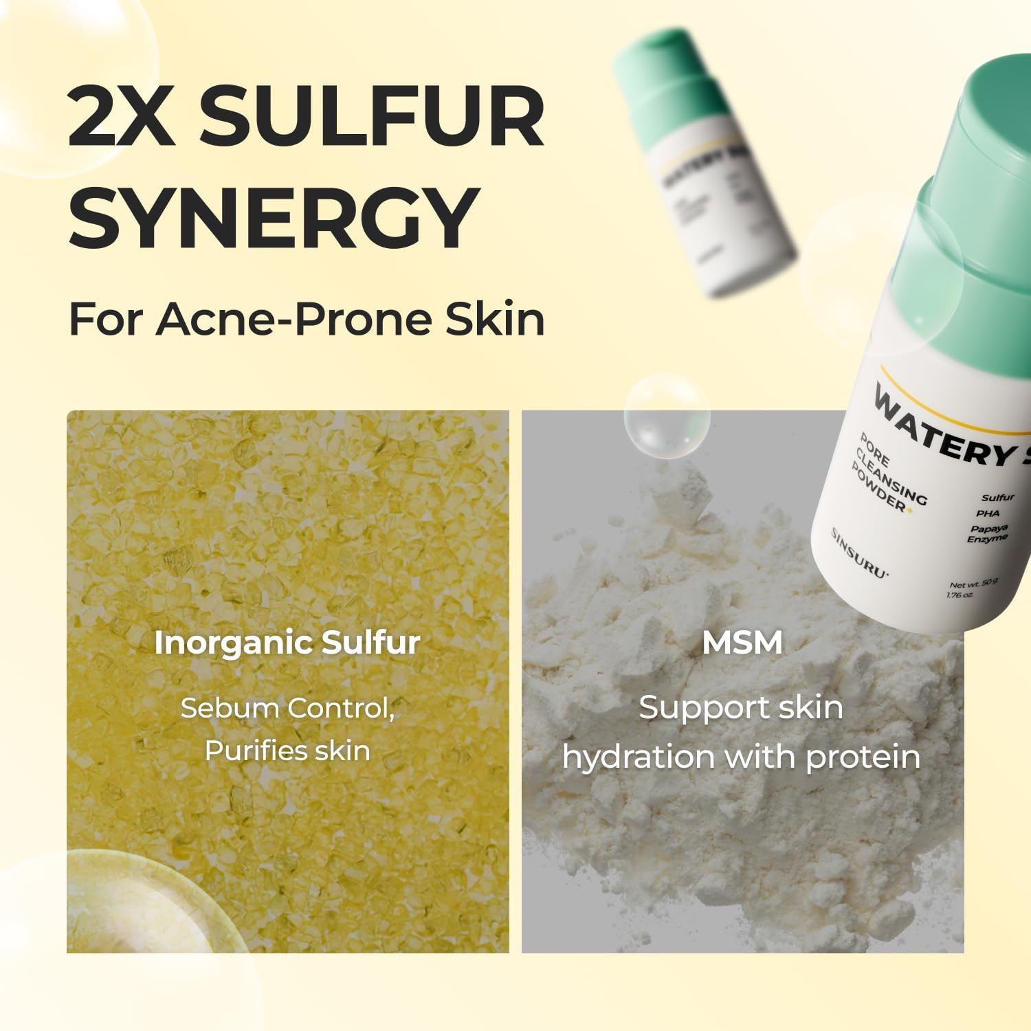 [SINSURU] Watery Sulfur Pore Cleansing Powder 50g