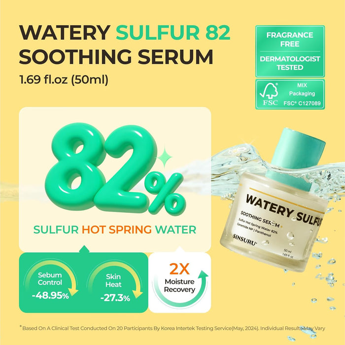 [SINSURU] Watery Sulfur 82 Soothing Serum 50ml