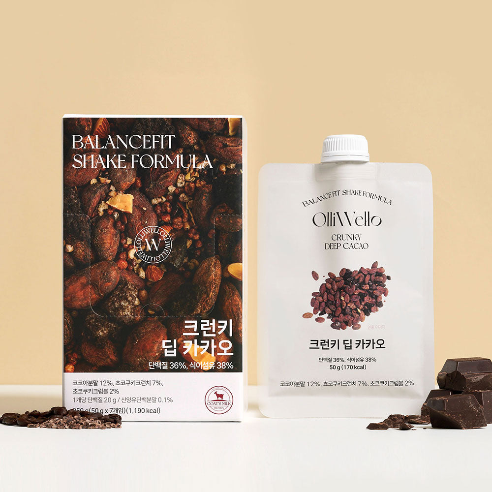 [OLLIWELLO] Balance Fit Shake Formula Crunky Deep Cacao
