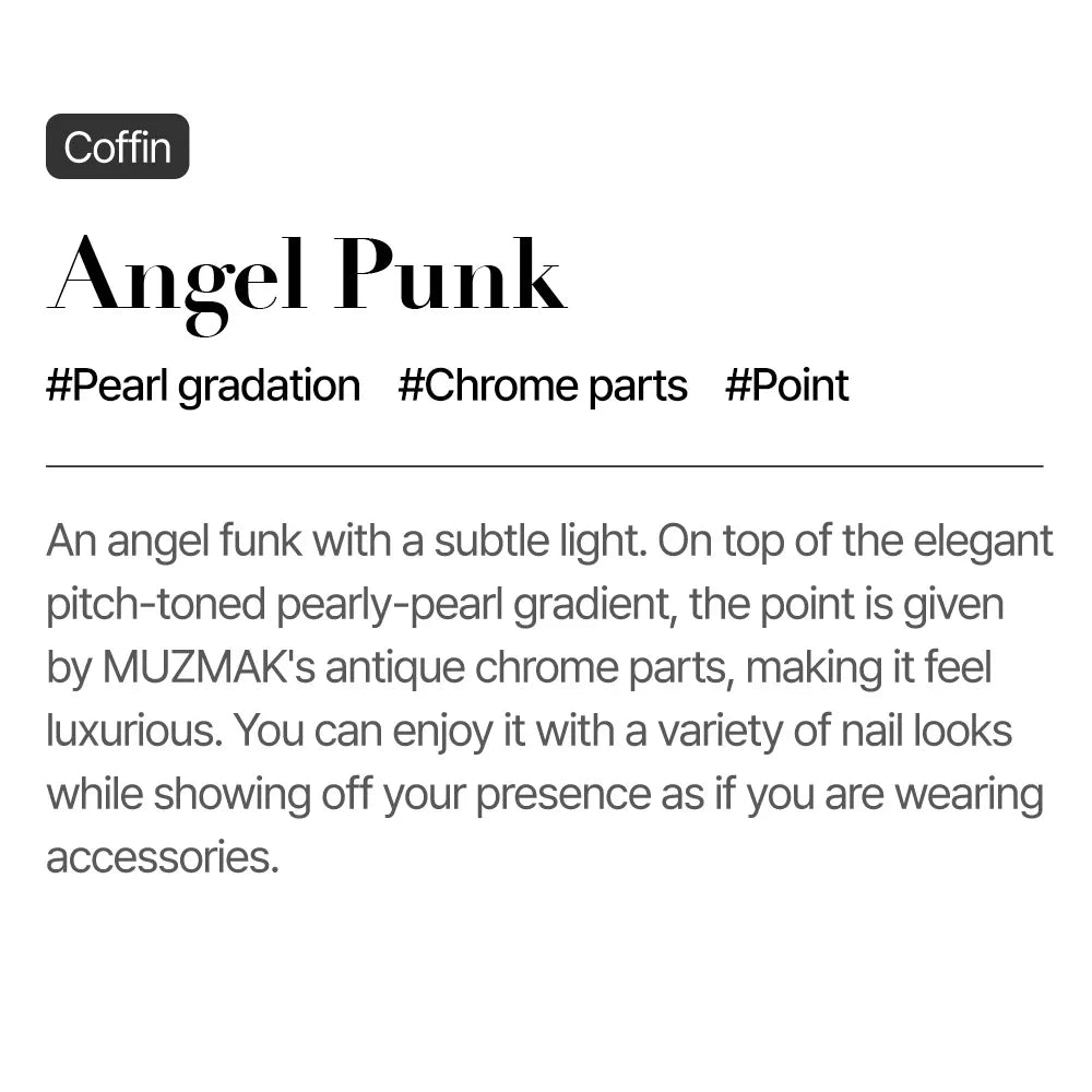 [MUZMAK] Nail Tips in Angel Punk (Coffin)