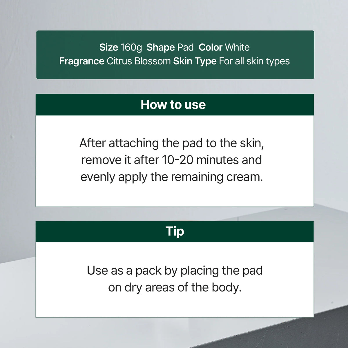 [RAUME] Cerafit Time Energy Up Cream Pad 160ml / 70 Pads
