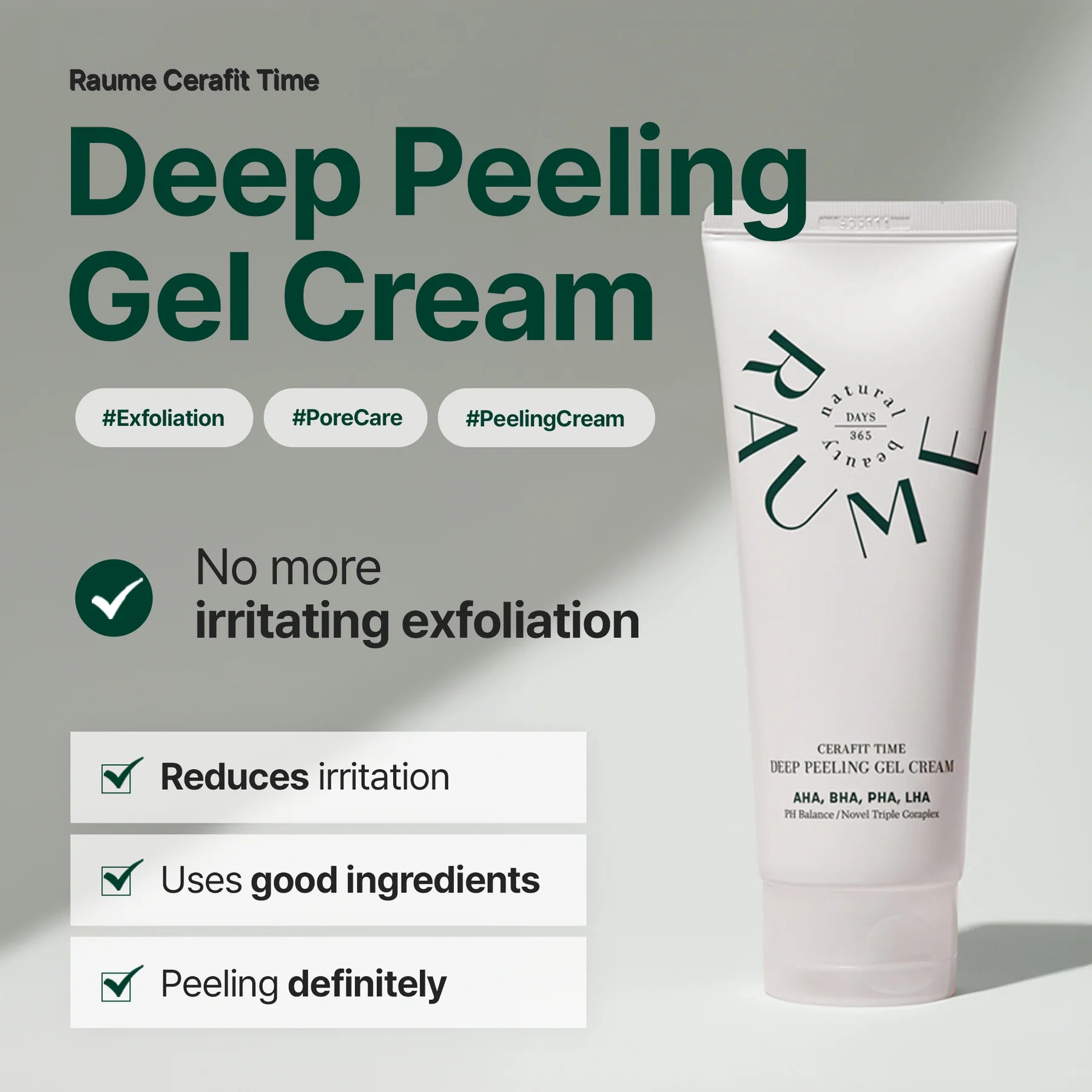 [RAUME] Cerafit Time Deep Peeling Gel Cream 150ml