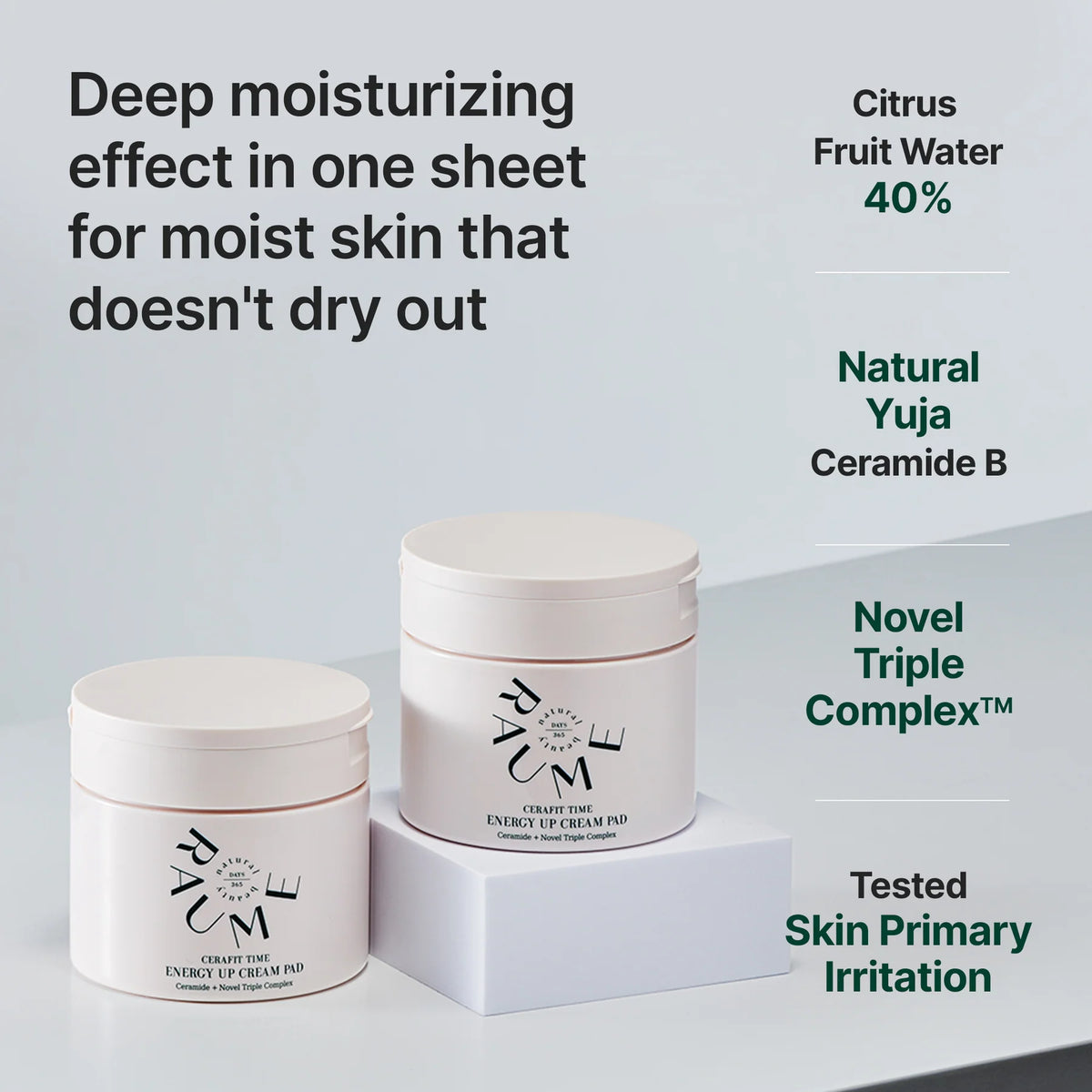 [RAUME] Cerafit Time Energy Up Cream Pad 160ml / 70 Pads