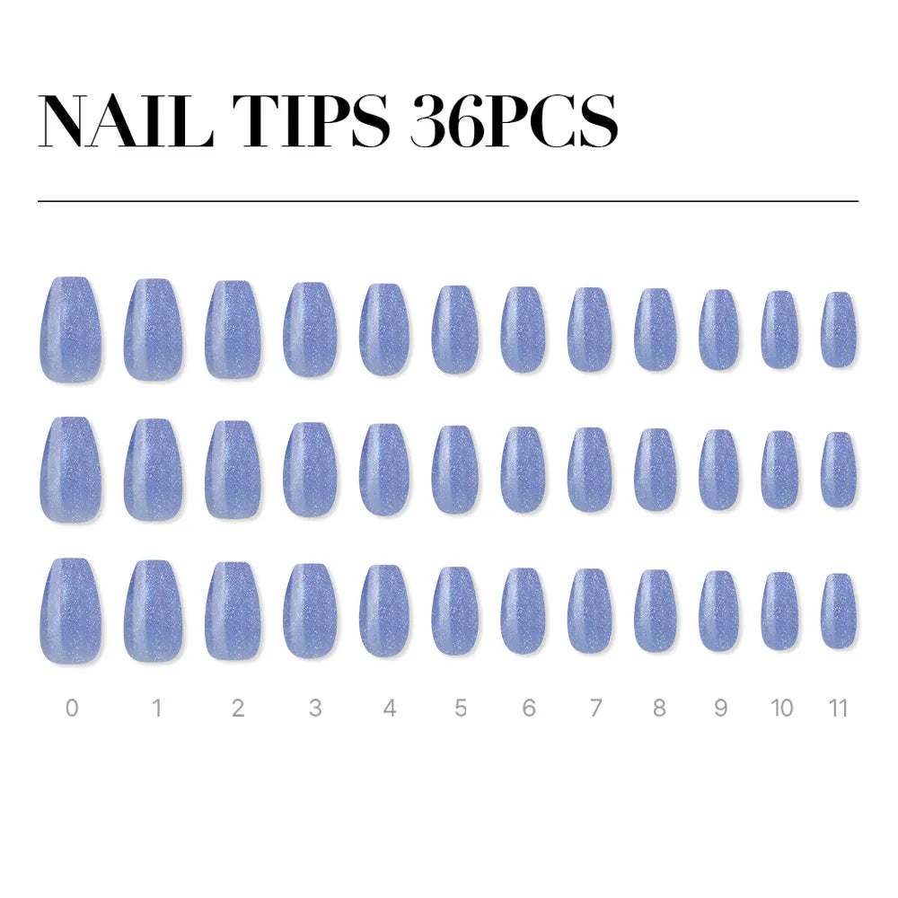 [MUZMAK] Nail Tips in Blue Lemonade (Coffin)