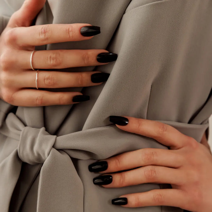 [MUZMAK]Nail Tips in  Chic Black (Coffin)