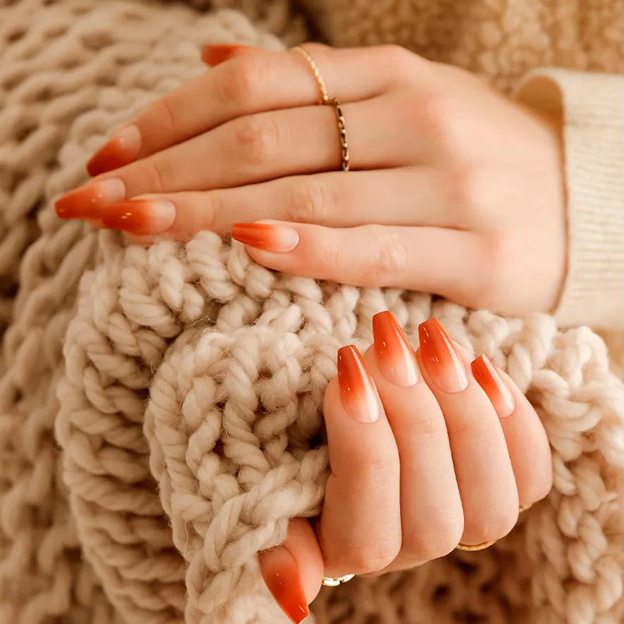 [MUZMAK] Nail Tips in Dip Maple (Coffin)