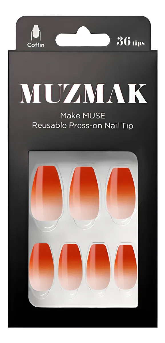 [MUZMAK] Nail Tips in Dip Maple (Coffin)