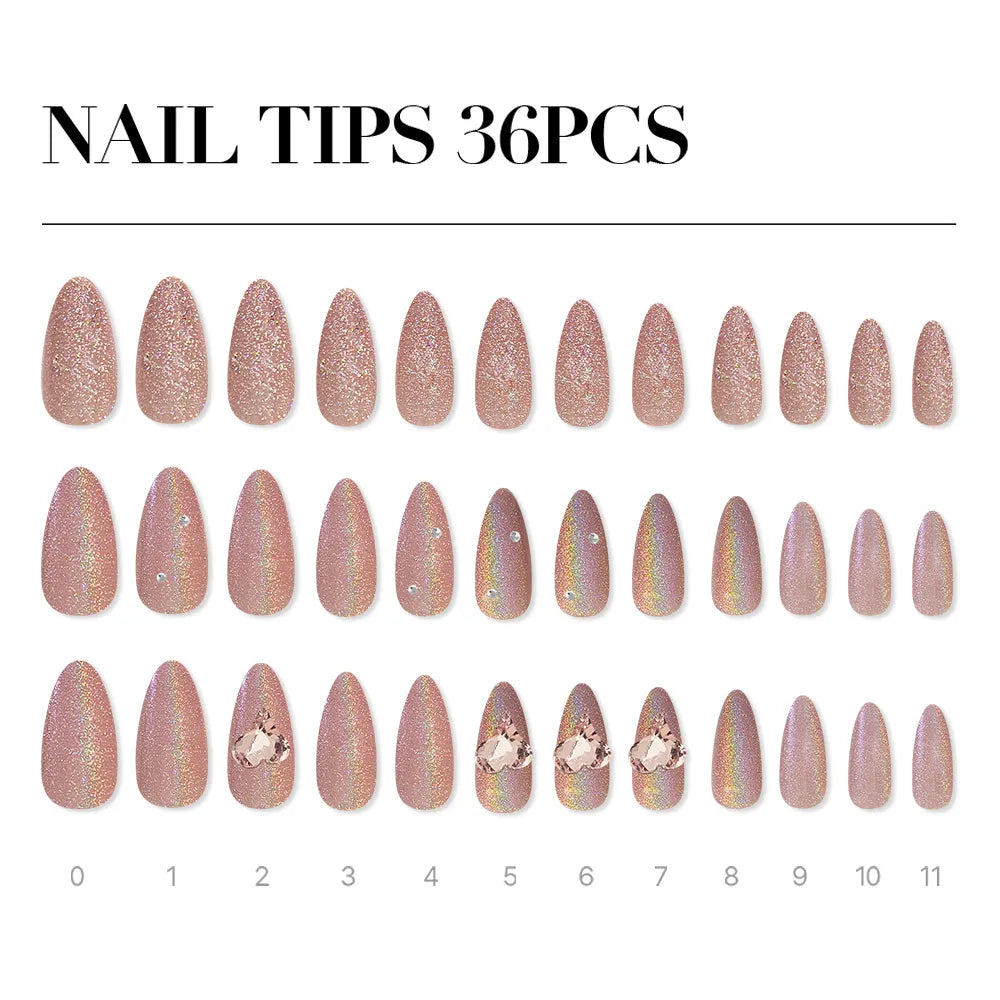 [MUZMAK] Nail Tips in Dollish (Round Stiletto)