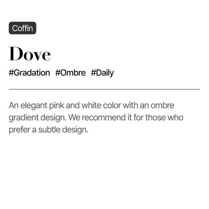 [MUZMAK] Nail Tips in Dove (Coffin)