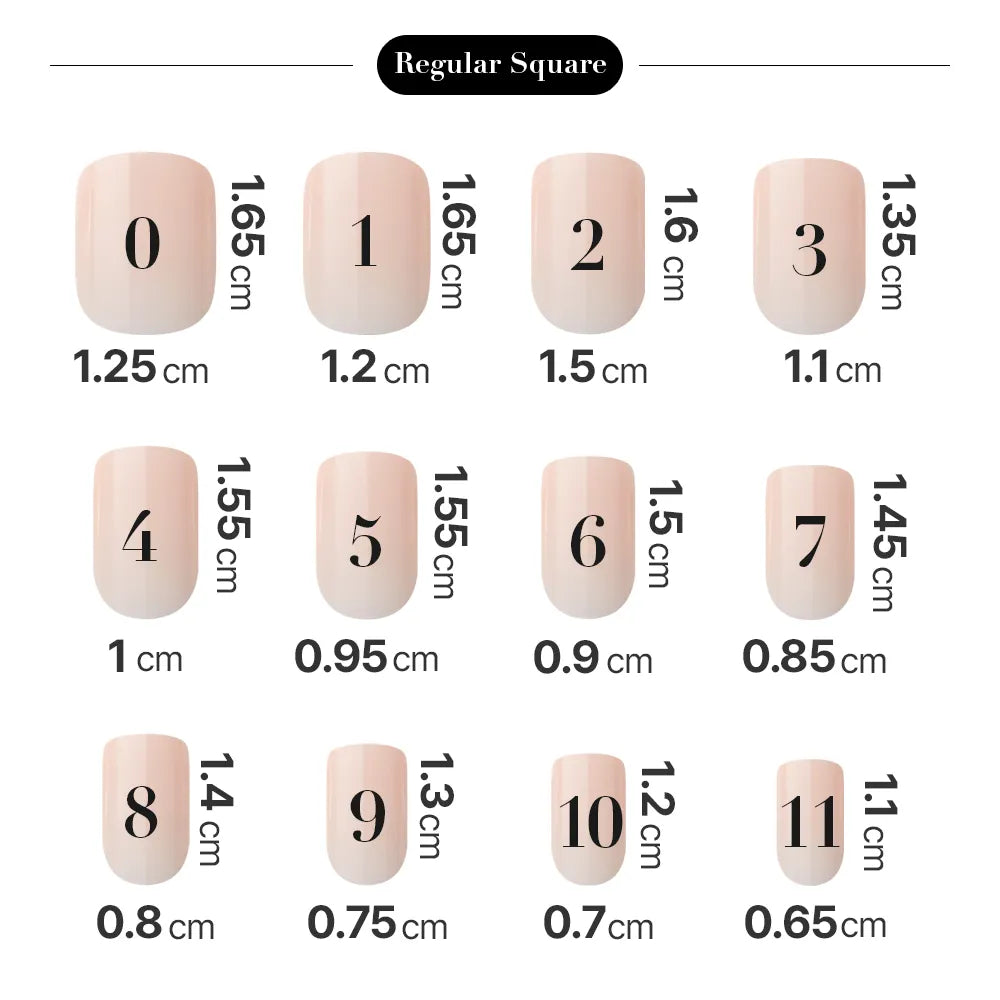 [MUZMAK] Nail Tips in Dove (Regular Square)