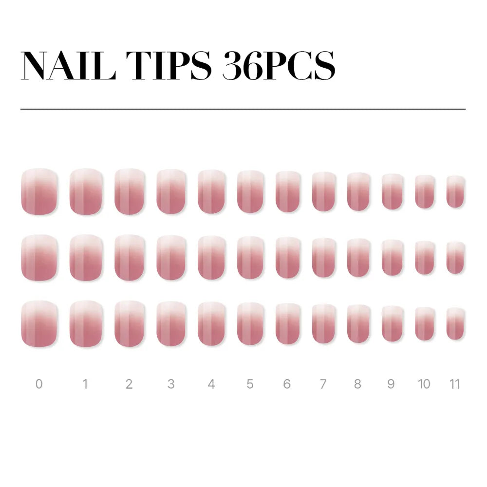 [MUZMAK] Nail Tips in Dove (Regular Square)