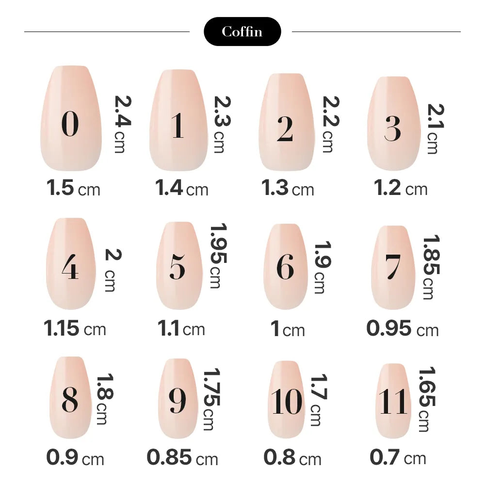 [MUZMAK]Nail Tips in  Downy (Coffin)