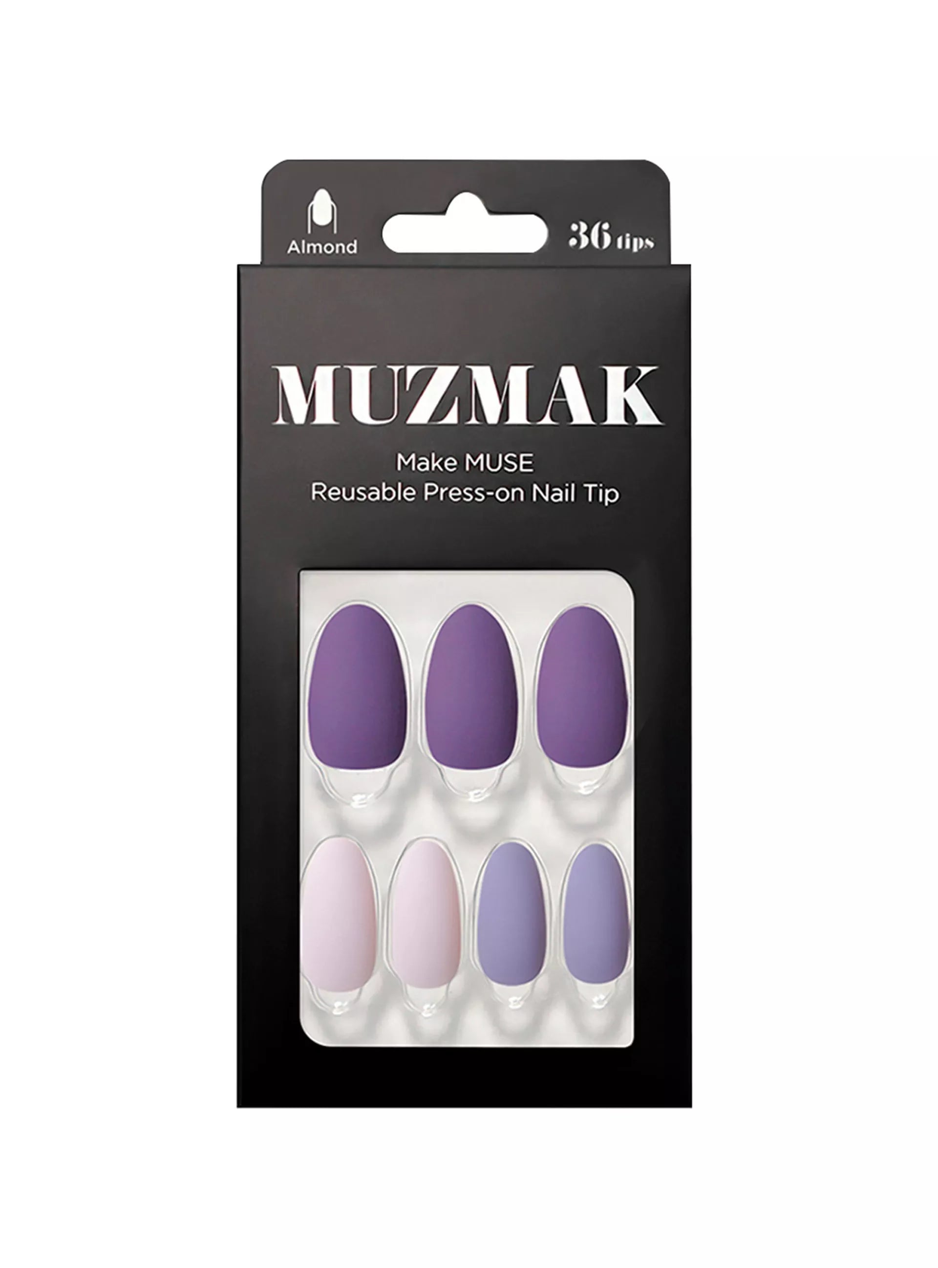 [MUZMAK]Nail Tips in  Fuzzy (Almond)