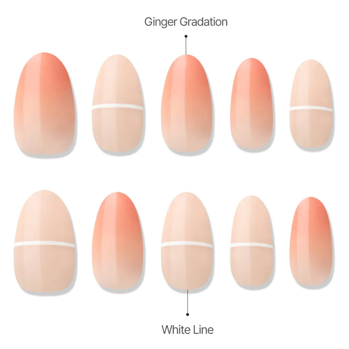 [MUZMAK] Nail Tips in Ginger Mellow (Almond)