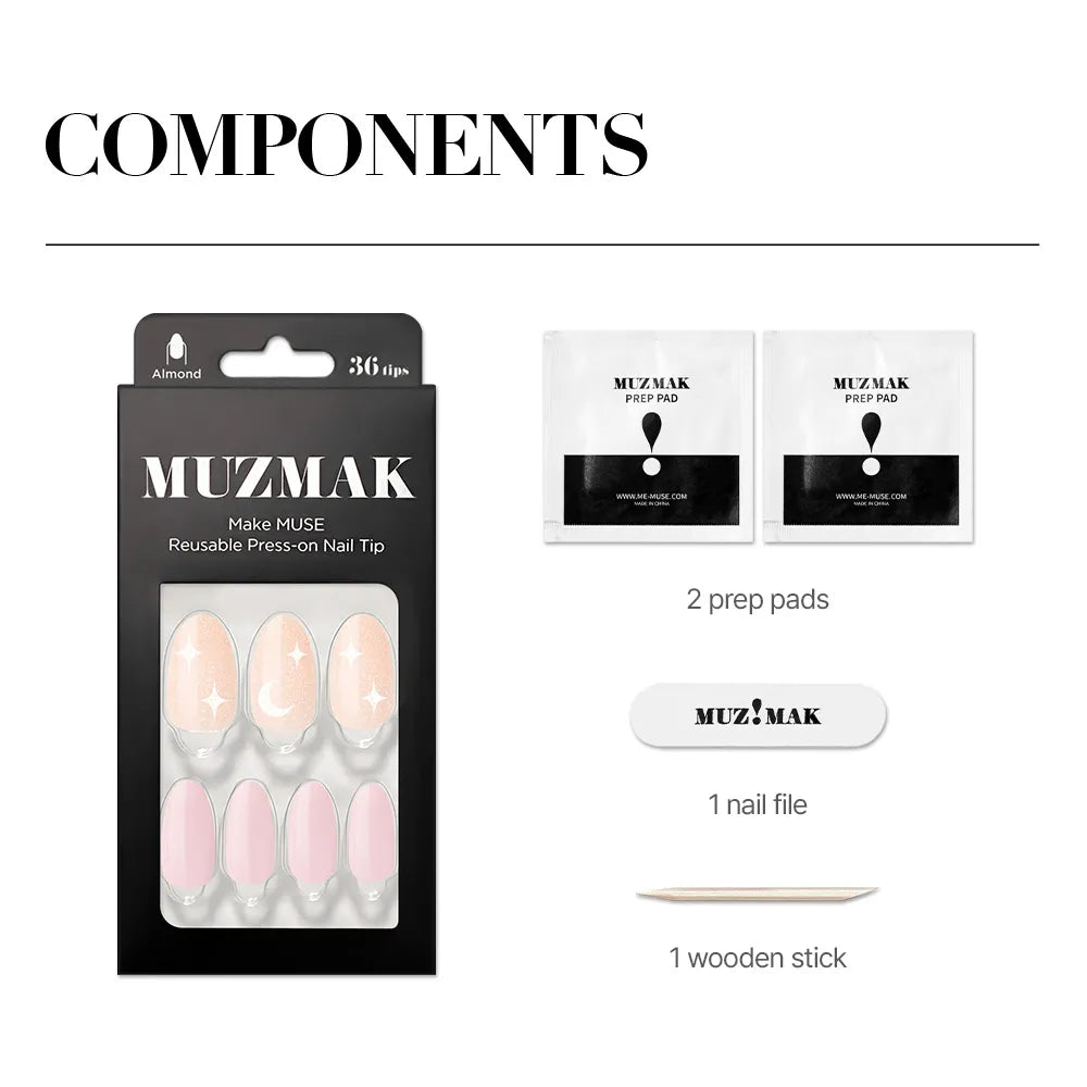 [MUZMAK] Nail Tips in Heaven (Almond)