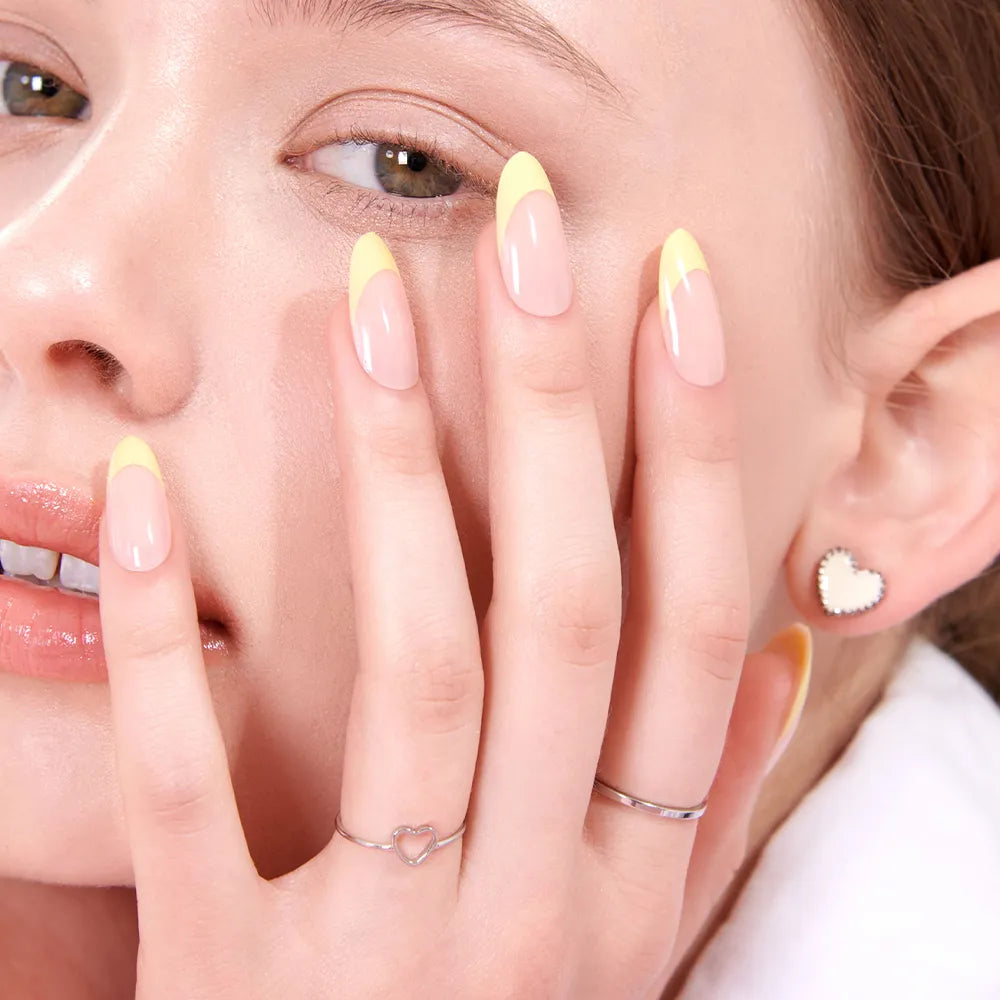[MUZMAK]Nail Tips in  Lime Cream (Almond)