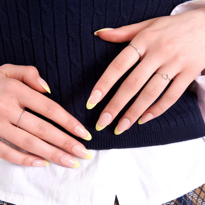 [MUZMAK]Nail Tips in  Lime Cream (Almond)