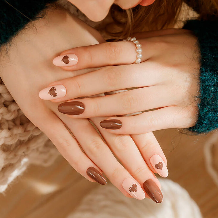 [MUZMAK] Nail Tips in Lovey Dovey(Almond)