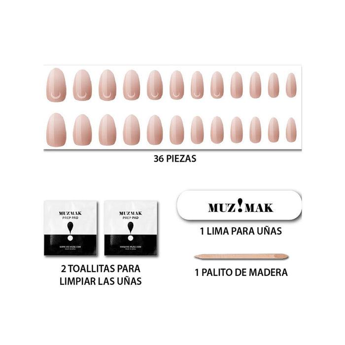 [MUZMAK] Nail Tips in Lovey Dovey(Almond)