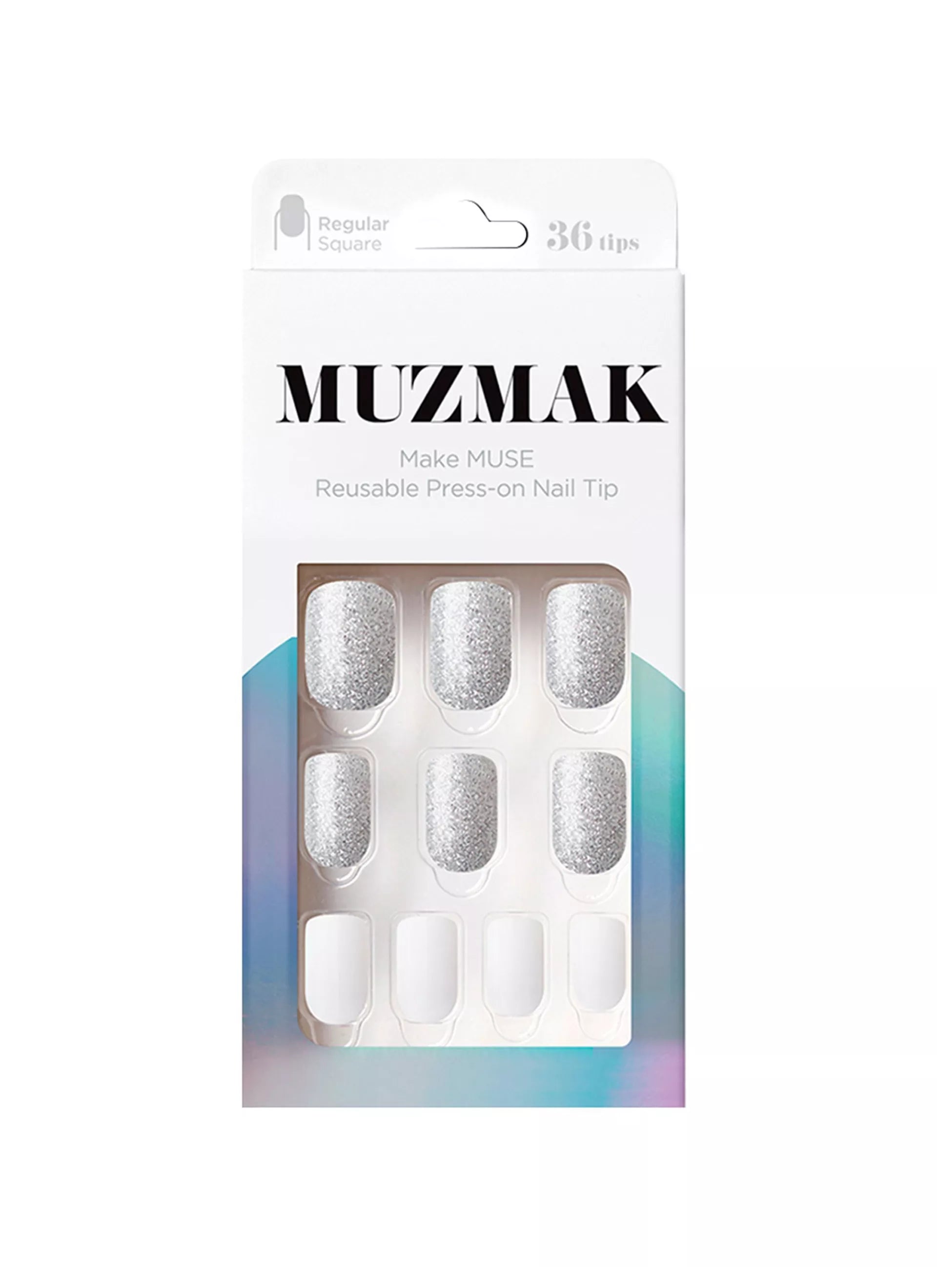 [MUZMAK]Nail Tips in  Moondust (Regular Square)