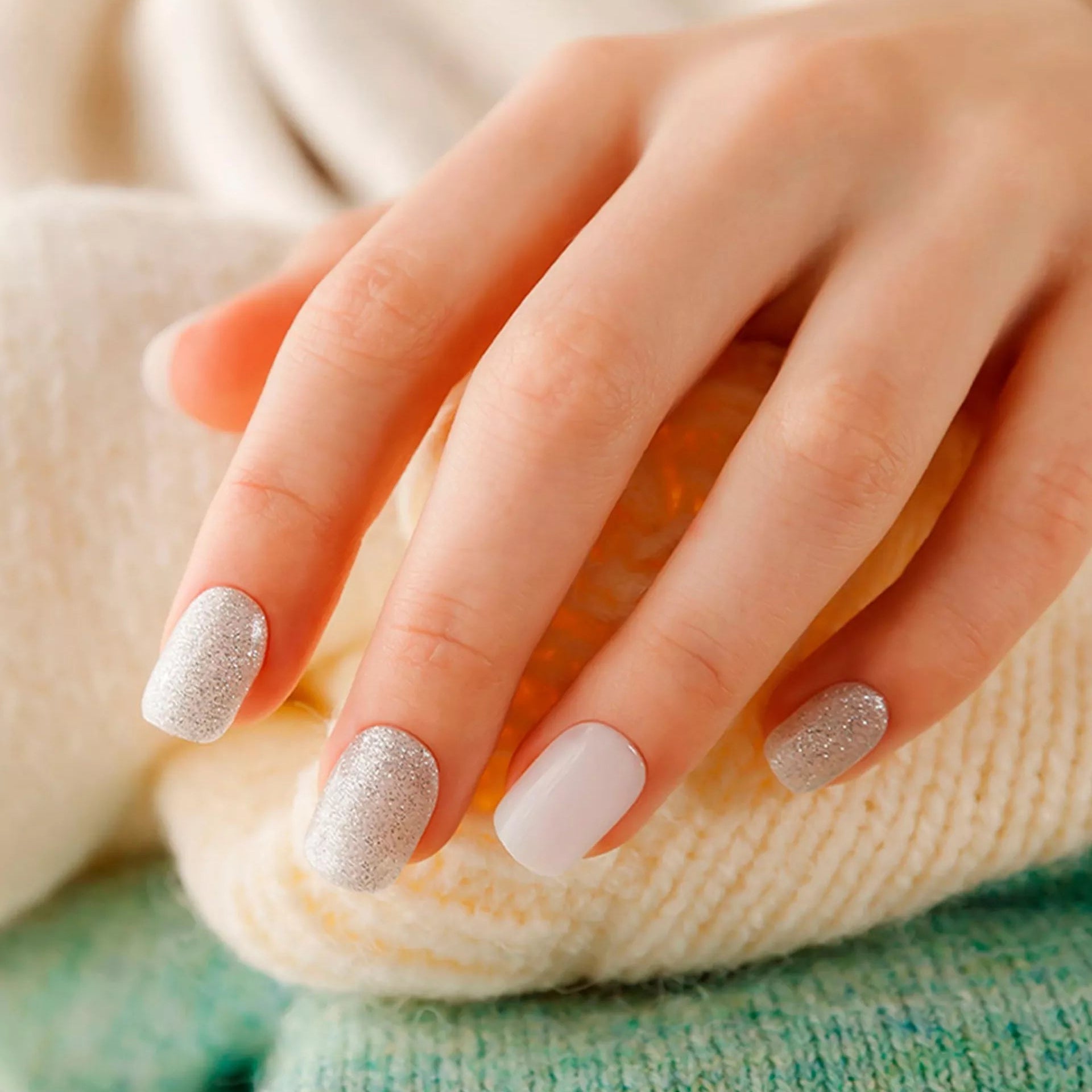 [MUZMAK]Nail Tips in  Moondust (Regular Square)