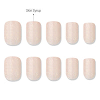 [MUZMAK] Nail Tips in Peach Glitter (Regular Square)