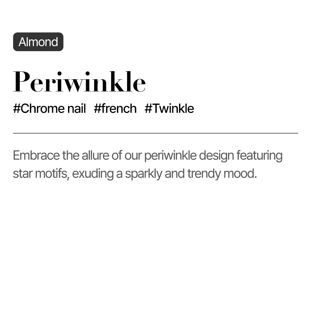 [MUZMAK] Nail Tips in Periwinkle (Almond)