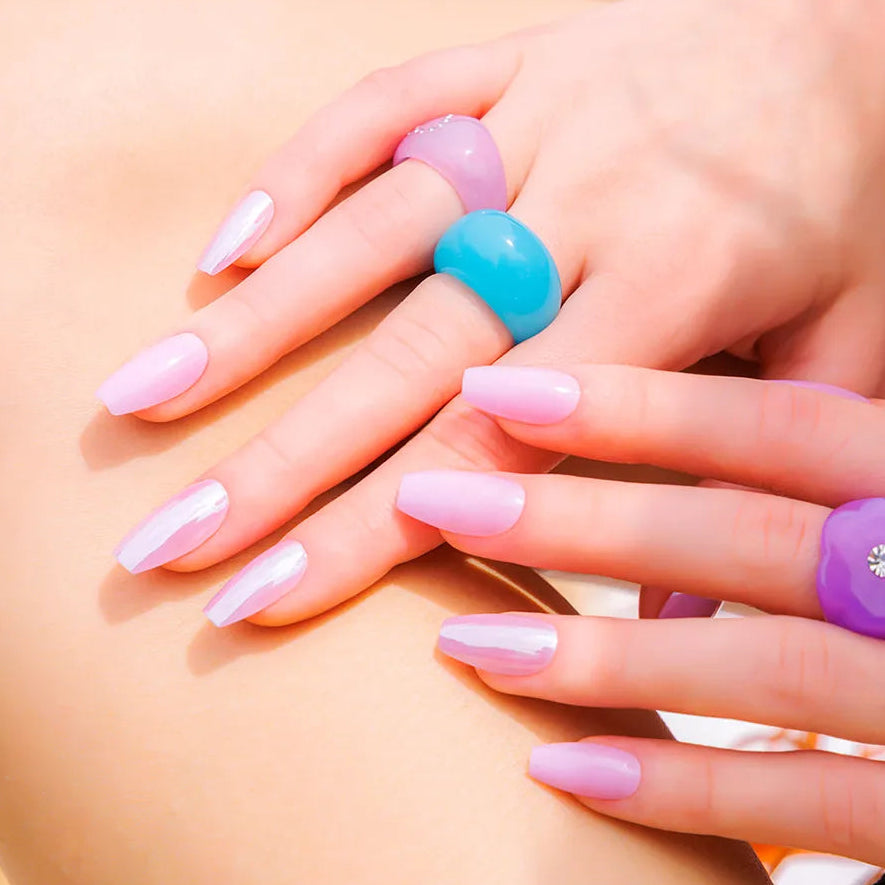 [MUZMAK] Nail Tips in Purple Glass (Coffin)