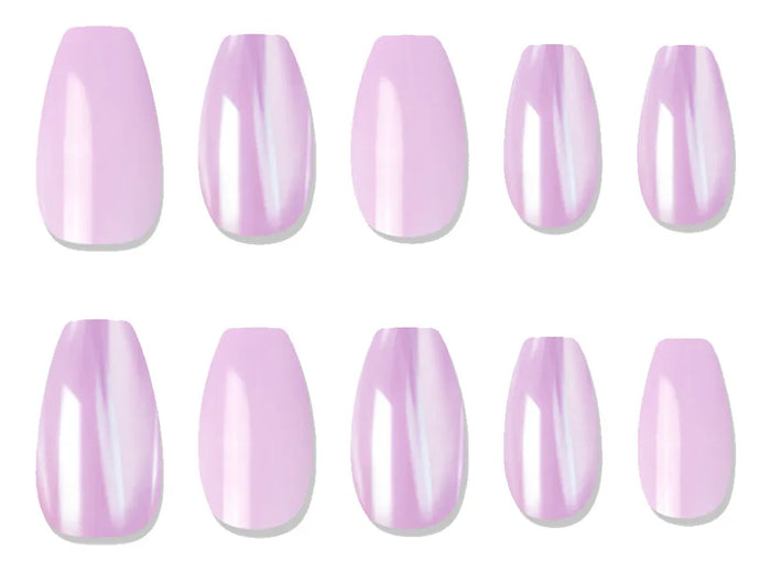 [MUZMAK] Nail Tips in Purple Glass (Coffin)