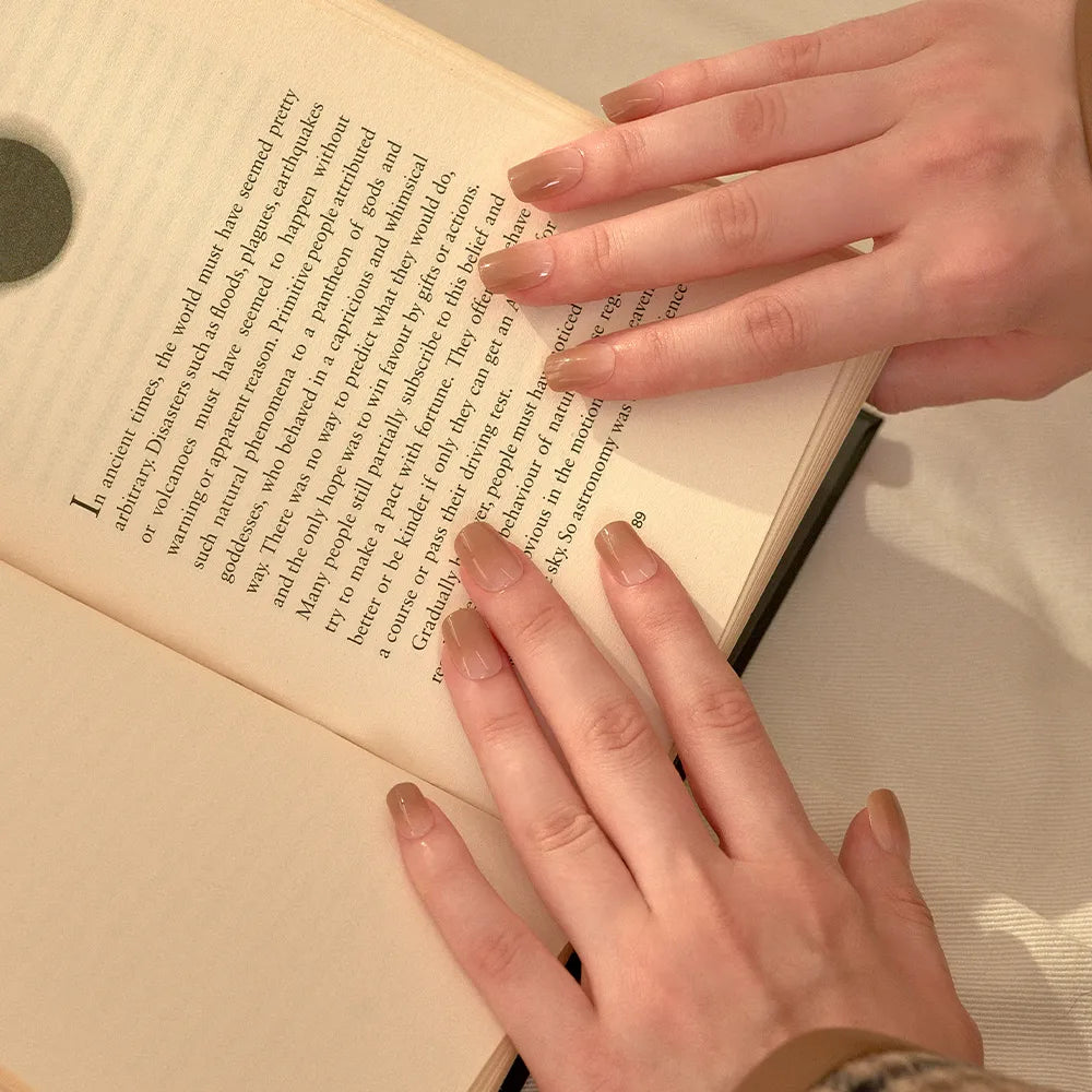 [MUZMAK] Nail Tips in Rooibos Tea (Regular Square)