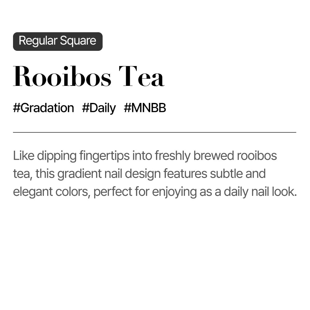 [MUZMAK] Nail Tips in Rooibos Tea (Regular Square)