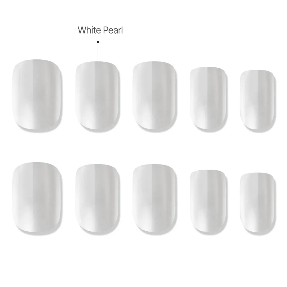 [MUZMAK] Nail Tips in Seed Pearl (Regular Square)
