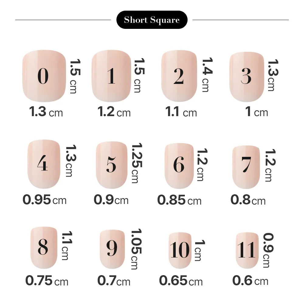 [MUZMAK] Nail Tips in Grunge Bear (Short Square)