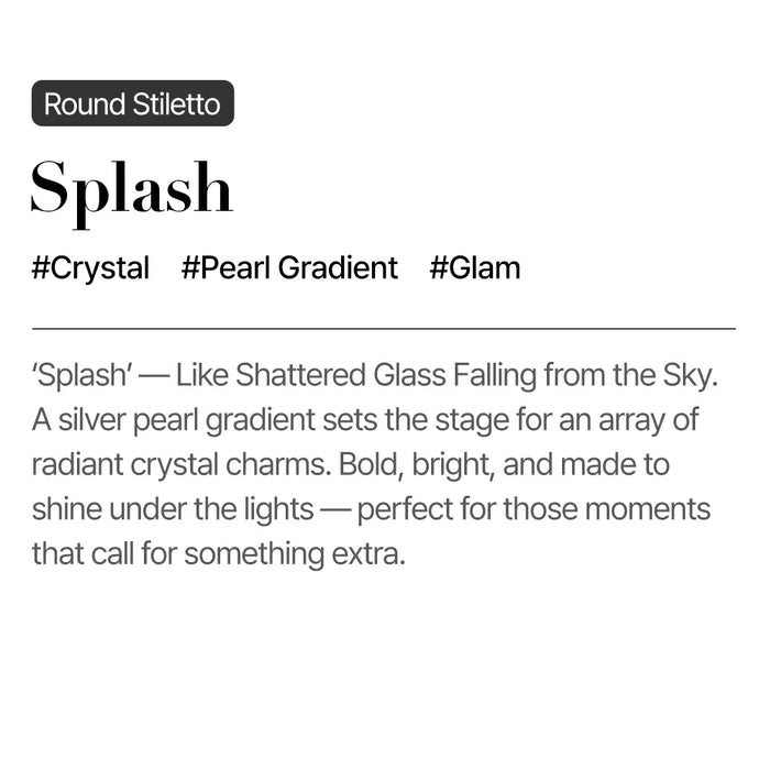 [MUZMAK] Nail Tips in Splash (Round Stiletto)