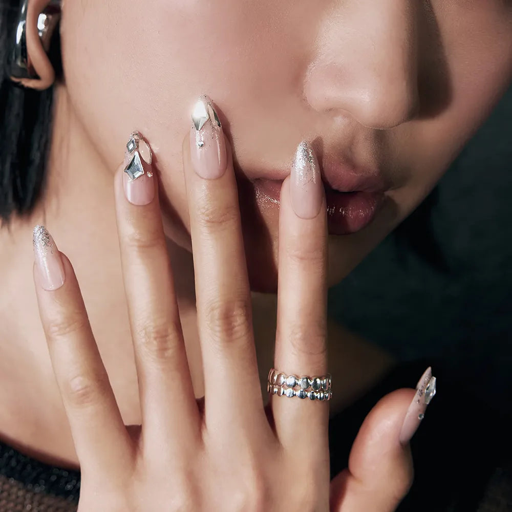 [MUZMAK] Nail Tips in Splash (Round Stiletto)