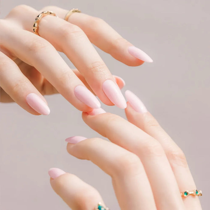 [MUZMAK]Nail Tips in  Strawberry Latte (Almond)