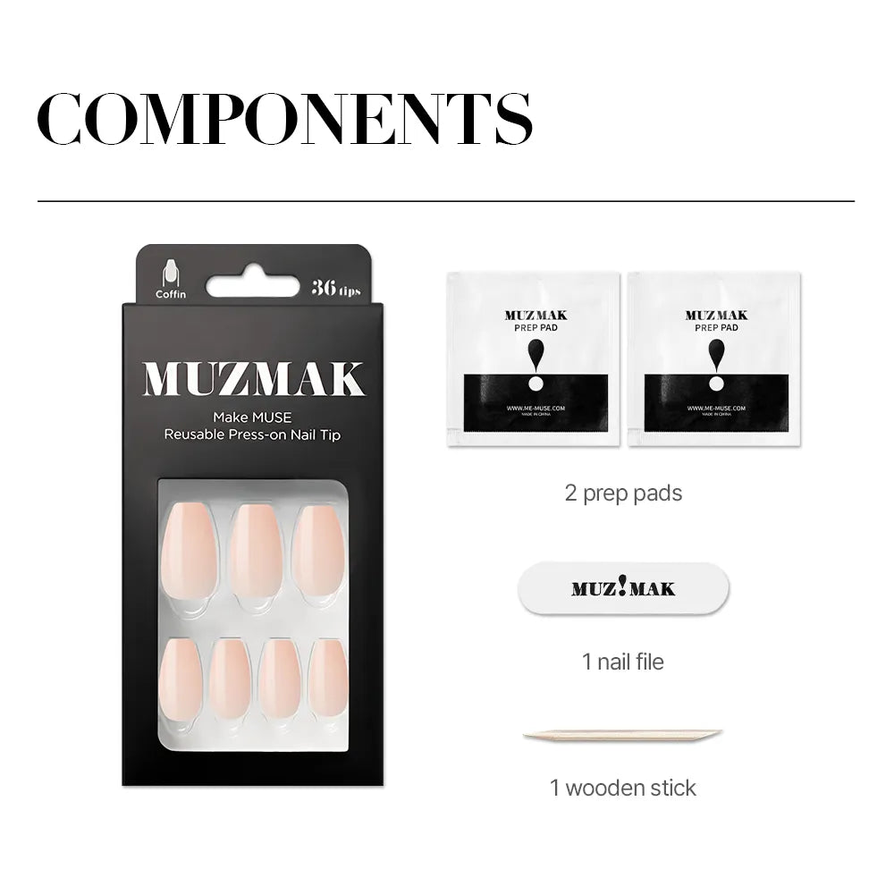 [MUZMAK] Nail Tips in Toe Shoes (Coffin)