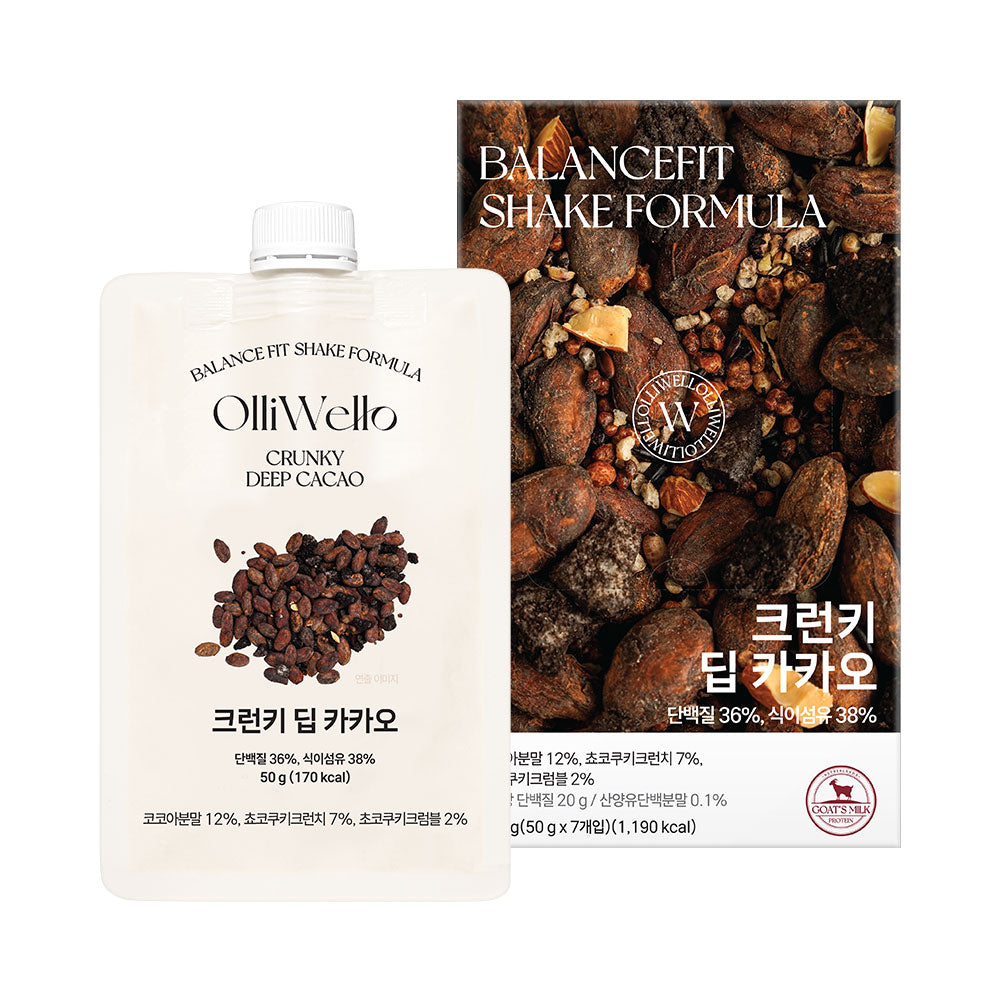 [OLLIWELLO] Balance Fit Shake Formula Crunky Deep Cacao