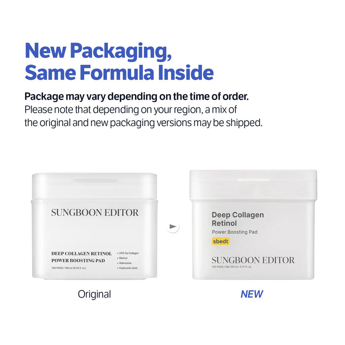 [SungBoon Editor] Deep Collagen Retinol Power Boosting Pad, 100 Pads, 150ml